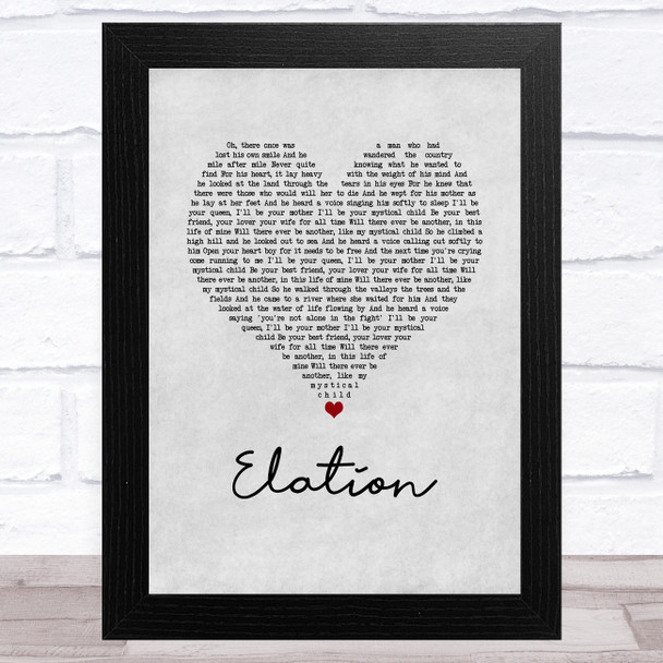 Levellers Elation Grey Heart Song Lyric Music Art Print