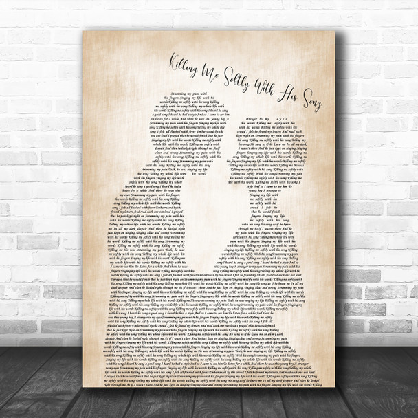 Roberta Flack Killing Me Softly With His Song Bride Groom Song Lyric Music Wall Art Print