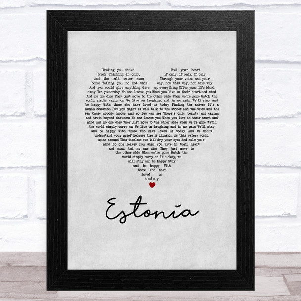 Marillion Estonia Grey Heart Song Lyric Music Art Print