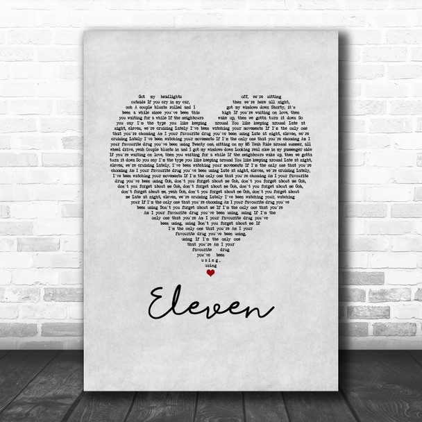 Khalid Eleven Grey Heart Song Lyric Music Art Print