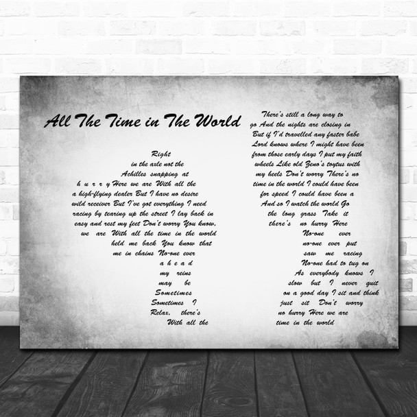 Deep Purple All The Time in The World Man Lady Couple Grey Song Lyric Music Art Print