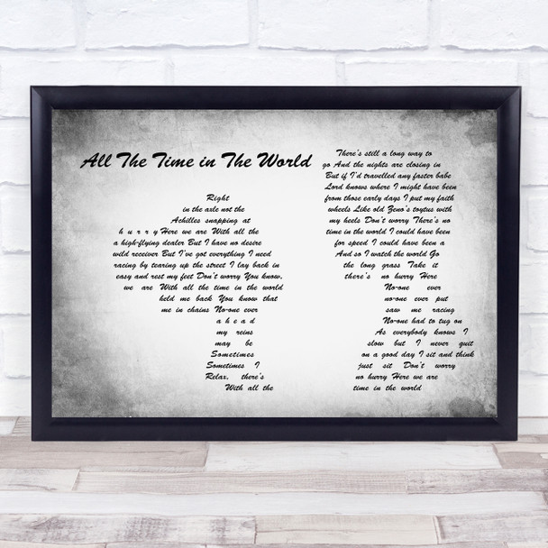 Deep Purple All The Time in The World Man Lady Couple Grey Song Lyric Music Art Print