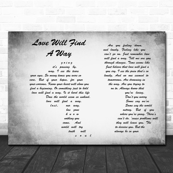 Lionel Richie Love Will Find A Way Man Lady Couple Grey Song Lyric Music Art Print