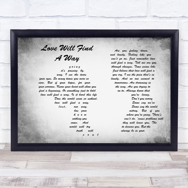 Lionel Richie Love Will Find A Way Man Lady Couple Grey Song Lyric Music Art Print