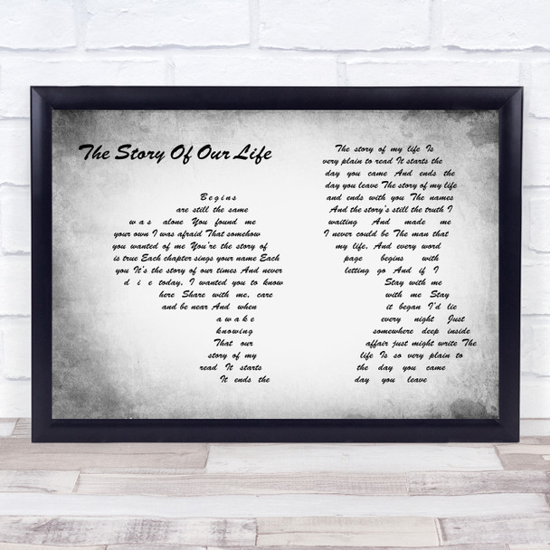 Neil Diamond The Story Of My Life Man Lady Couple Grey Song Lyric Music Art Print Neil Diamond The Story Of My Life Man Lady Couple Grey Song Lyric Music Art Print