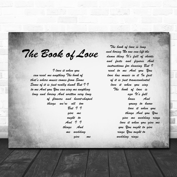 Peter Gabriel The Book of Love Man Lady Couple Grey Song Lyric Music Art Print
