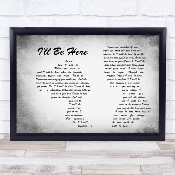 Stephen Curtis Chapman I'll be Here Man Lady Couple Grey Song Lyric Music Art Print