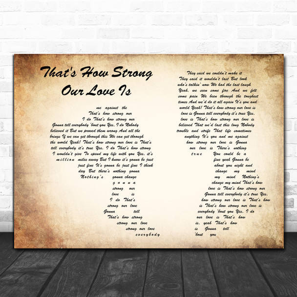 Bryan Adams feat. Jennifer Lopez That's How Strong Our Love Is Man Lady Couple Song Lyric Music Art Print