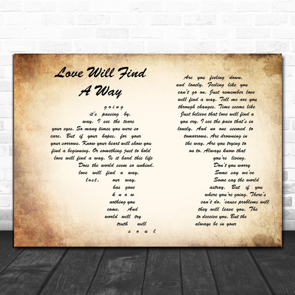 Lionel Richie Love Will Find A Way Man Lady Couple Song Lyric Music Art Print