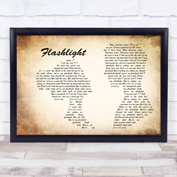 Jessie J Flashlight Man Lady Couple Song Lyric Music Art Print