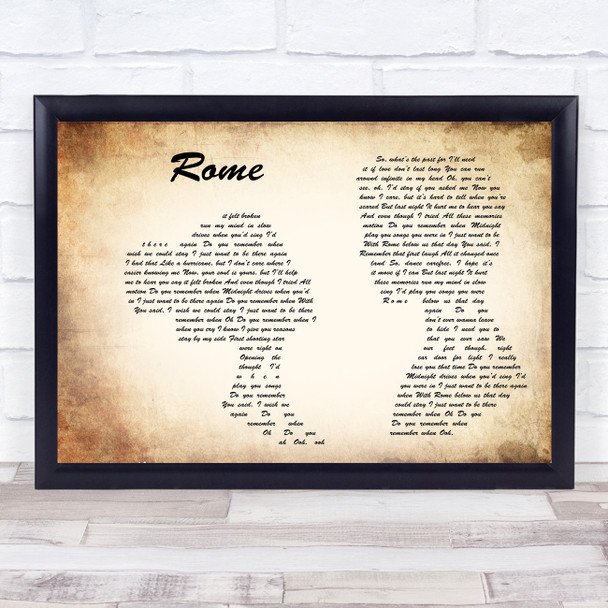 Dermot Kennedy Rome Man Lady Couple Song Lyric Music Art Print