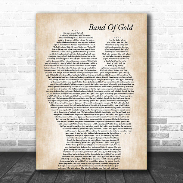 Freda Payne Band Of Gold Mother & Baby Song Lyric Music Art Print