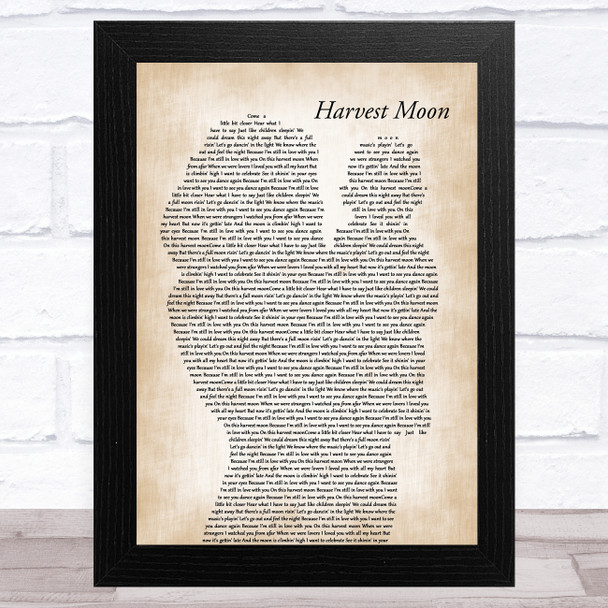 Neil Young Harvest Moon Mother & Baby Song Lyric Music Art Print