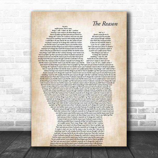 Hoobastank The Reason Mother & Baby Song Lyric Music Art Print