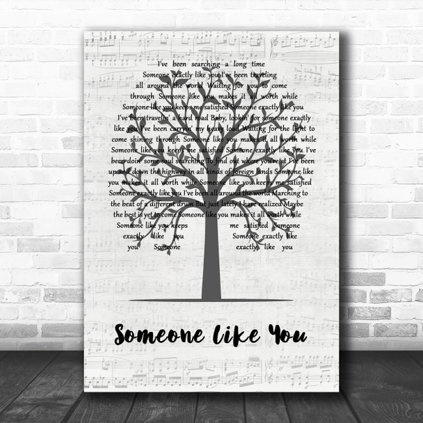 Van Morrison Someone Like You Music Script Tree Song Lyric Music Art Print