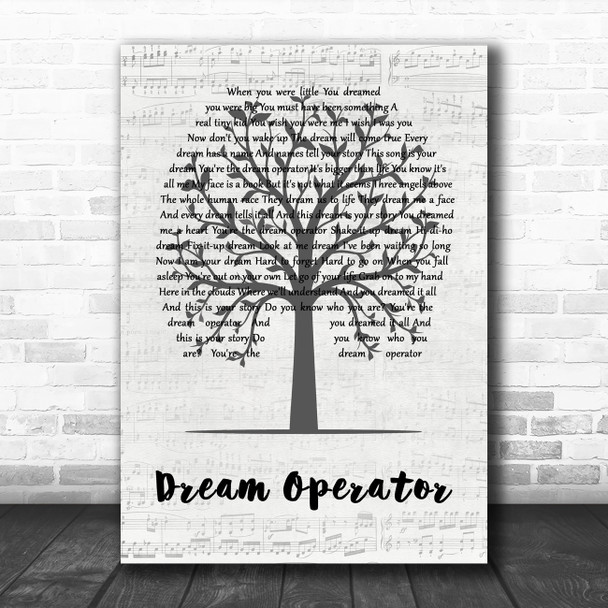 Talking Heads Dream Operator Music Script Tree Song Lyric Music Art Print