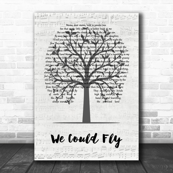 Rhiannon Giddens We Could Fly Music Script Tree Song Lyric Music Art Print