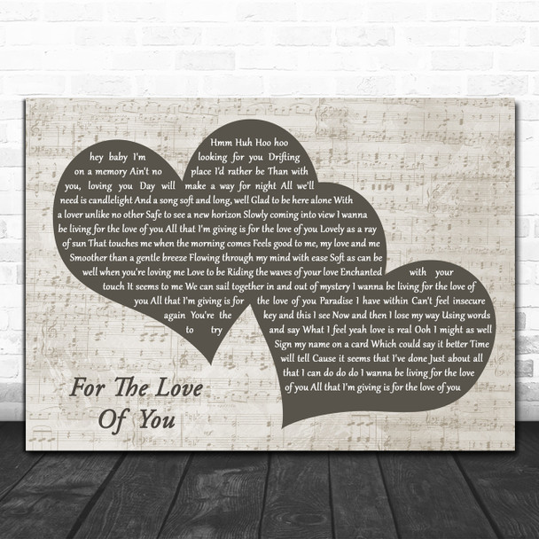 John Holt For the Love of You Landscape Music Script Two Hearts Song Lyric Music Art Print