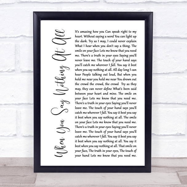 Gloria Estefan Hold Me, Thrill Me, Kiss Me Rustic Script Song Lyric Music Art Print