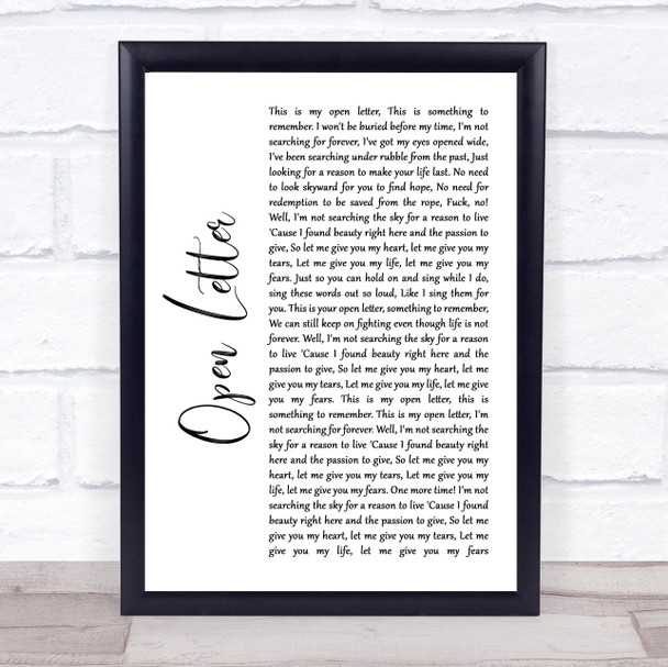 UB40 Groovin' (Out On Life) Rustic Script Song Lyric Music Art Print