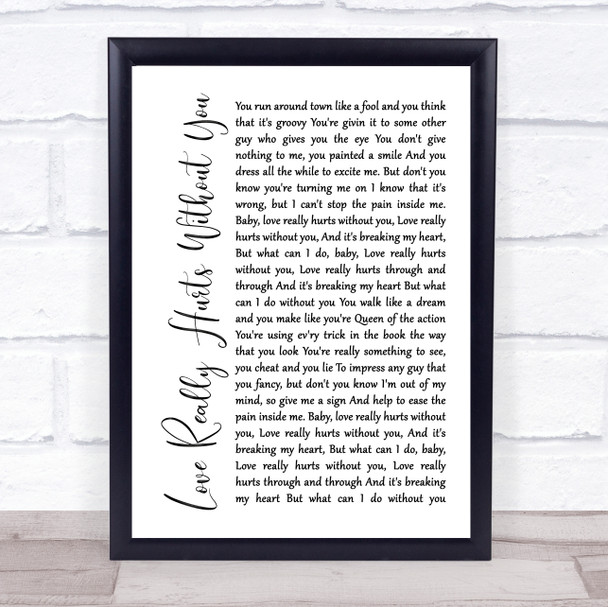 Jake Owen Anywhere With You Rustic Script Song Lyric Music Art Print