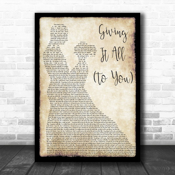 Haley & Michaels Giving It All (To You) Man Lady Dancing Song Lyric Music Wall Art Print