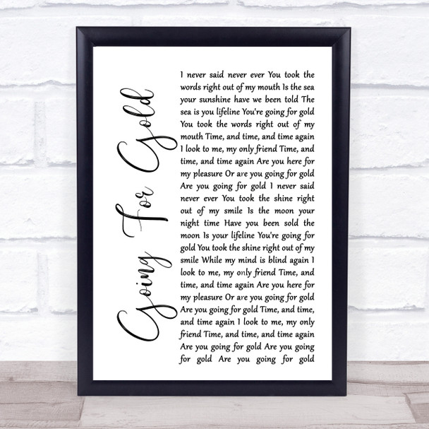 Majestic Wax Fang Rustic Script Song Lyric Music Art Print