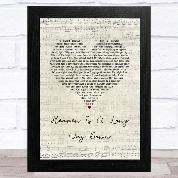 Danny Worsnop Heaven Is A Long Way Down Script Heart Song Lyric Music Art Print