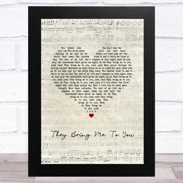 Joshua Radin They Bring Me To You Script Heart Song Lyric Music Art Print