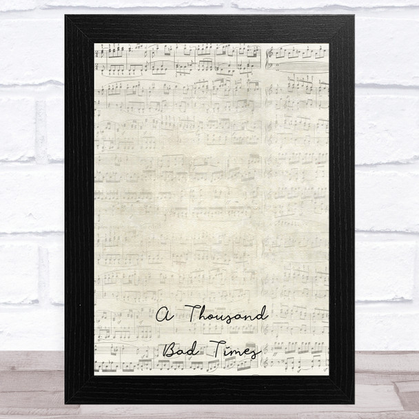 Post Malone A Thousand Bad Times Script Heart Song Lyric Music Art Print Post Malone A Thousand Bad Times Script Heart Song Lyric Music Art Print