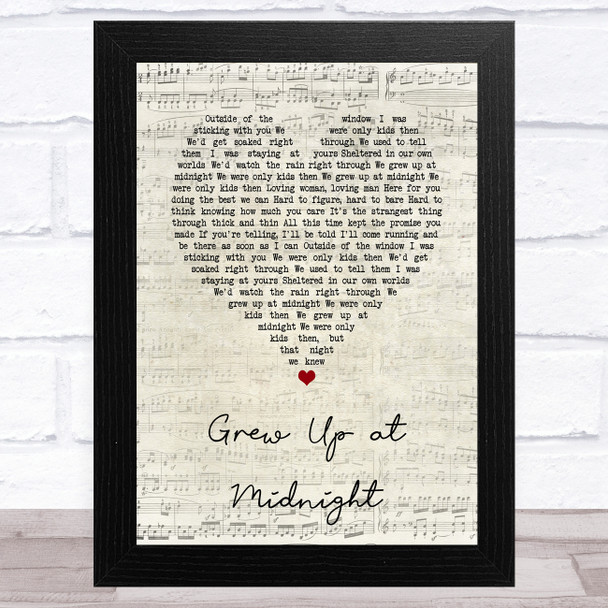 The Maccabees Grew Up at Midnight Script Heart Song Lyric Music Art Print