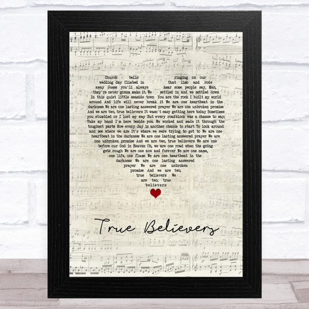 Darius Rucker True Believers Script Heart Song Lyric Music Art Print Darius Rucker True Believers Script Heart Song Lyric Music Art Print