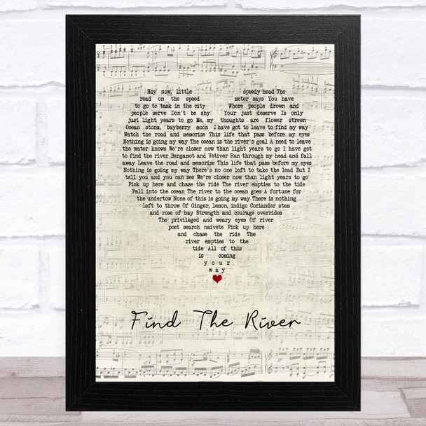 R.E.M. Find The River Script Heart Song Lyric Music Art Print