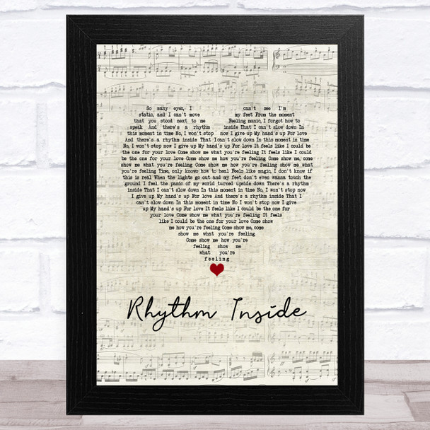 Calum Scott Rhythm Inside Script Heart Song Lyric Music Art Print