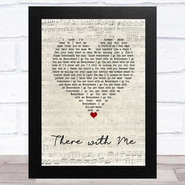 Dub FX There with Me Script Heart Song Lyric Music Art Print