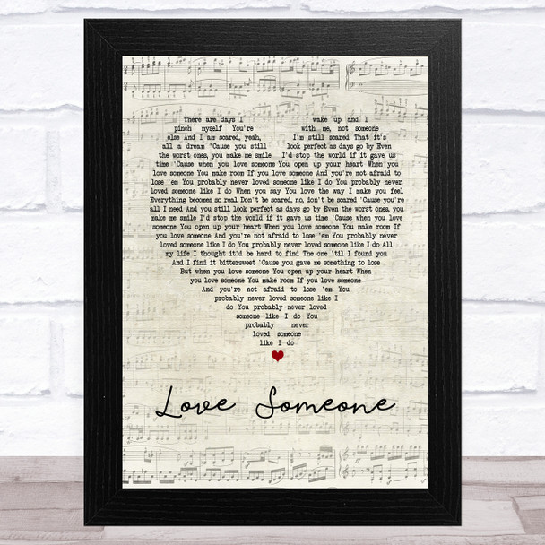 Lukas Graham Love Someone Script Heart Song Lyric Music Art Print