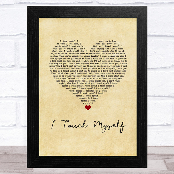 Divinyls I Touch Myself Vintage Heart Song Lyric Music Art Print