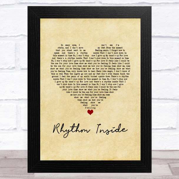 Calum Scott Rhythm Inside Vintage Heart Song Lyric Music Art Print