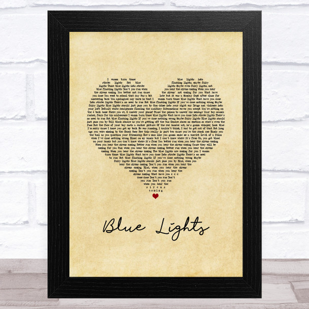 Jorja Smith Blue Lights Vintage Heart Song Lyric Music Art Print