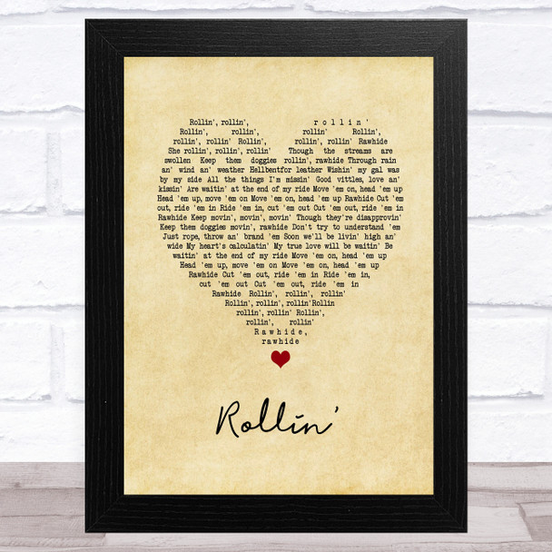 The Blues Brothers Rollin' Vintage Heart Song Lyric Music Art Print