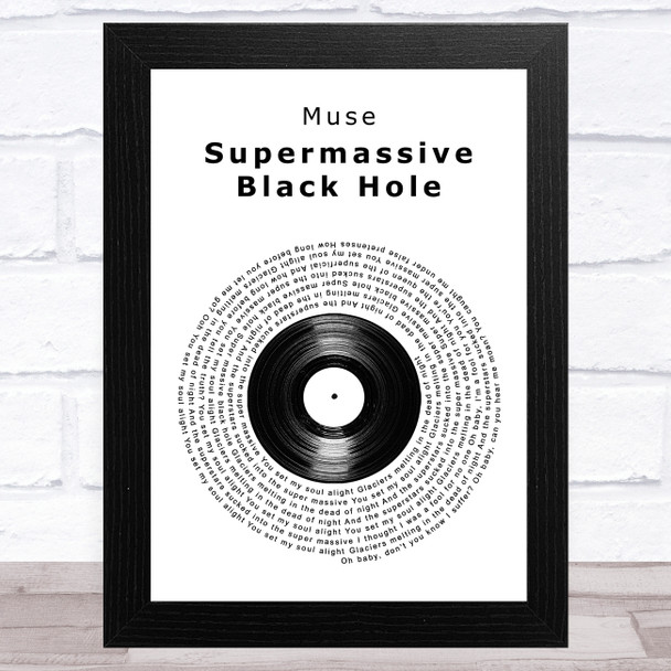 Muse Supermassive Black Hole Vinyl Record Song Lyric Music Art Print