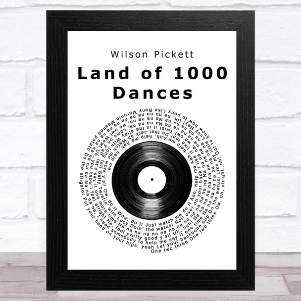 Wilson Pickett Land of 1000 Dances Vinyl Record Song Lyric Music Art Print