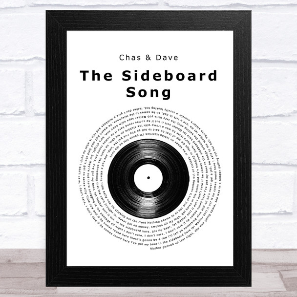 Chas & Dave The Sideboard Song Vinyl Record Song Lyric Music Art Print