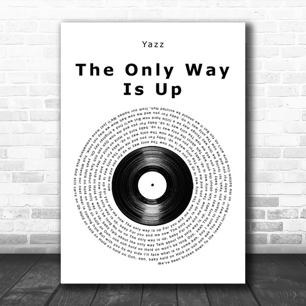 Yazz The Only Way Is Up Vinyl Record Song Lyric Music Art Print