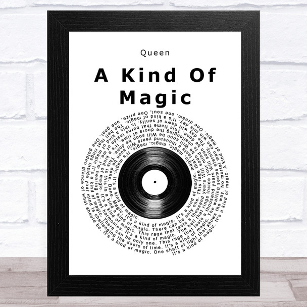 Queen A Kind Of Magic Vinyl Record Song Lyric Music Art Print