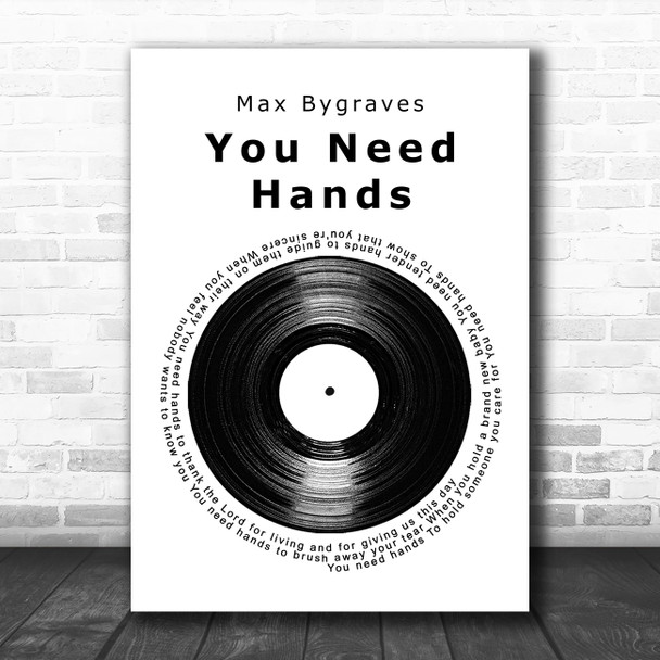 Max Bygraves You Need Hands Vinyl Record Song Lyric Music Art Print