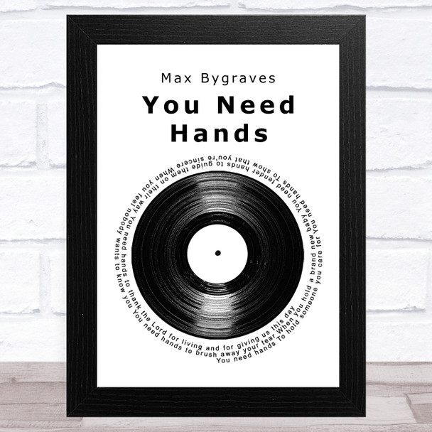 Max Bygraves You Need Hands Vinyl Record Song Lyric Music Art Print