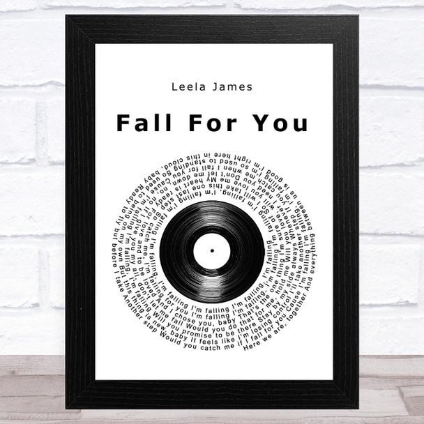 Leela James Fall For You Vinyl Record Song Lyric Music Art Print