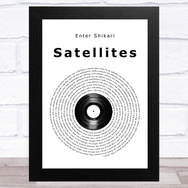 Enter Shikari satellites Vinyl Record Song Lyric Music Art Print