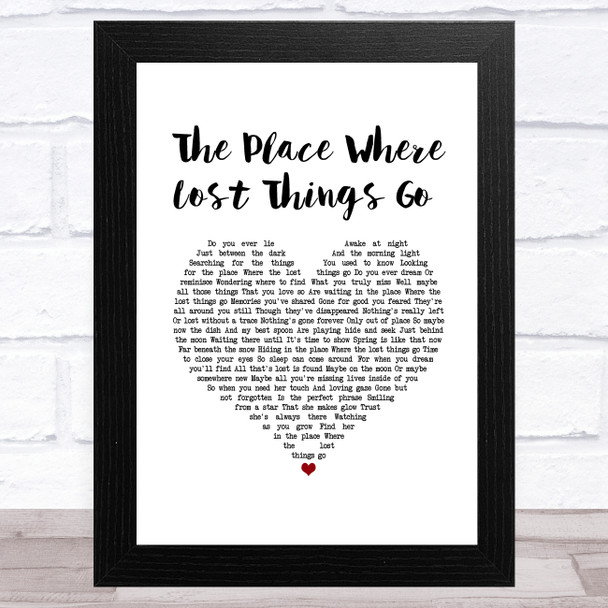 Emily Blunt The Place Where Lost Things Go White Heart Song Lyric Music Art Print